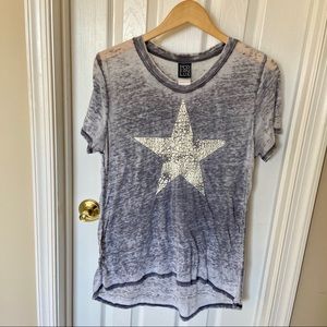 Modern Lux star graphic gray tissue, L